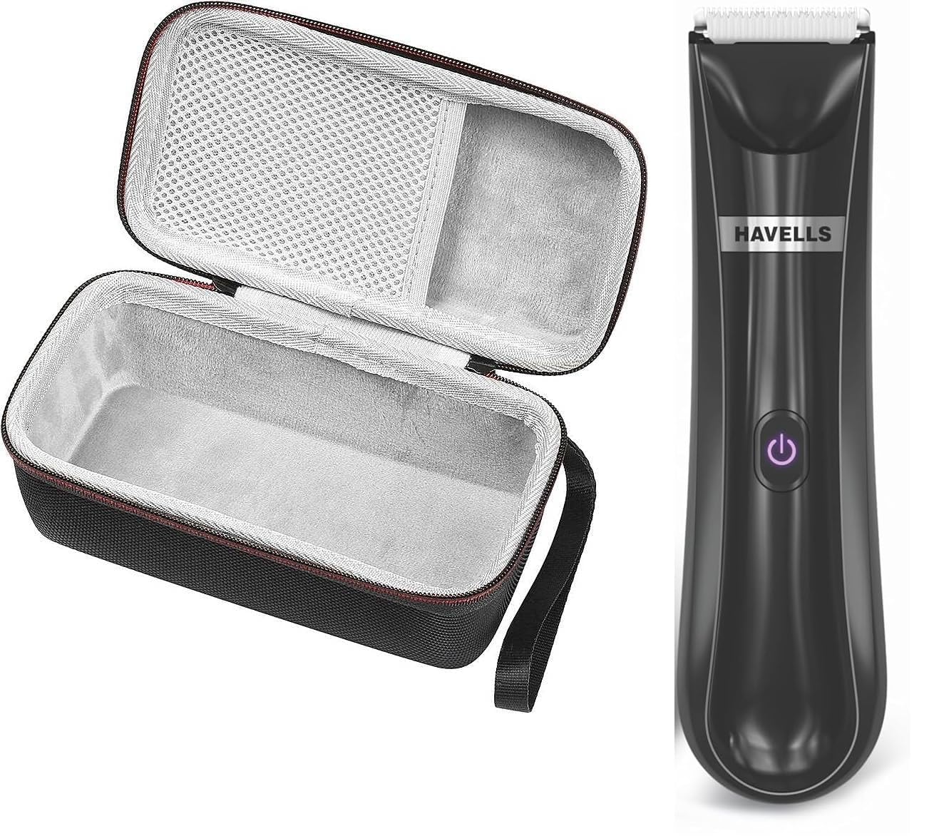 VERTUS® Portable Carrying Case Cover for Havells Trimmer Bt6111 / Bt5100C / Ballex Body Groomer BG3300 / RS7005-3 / Gs8714,15 / BT2111 / BT8888 / ST8000 / BT6151C / BT6151C (Hard|EVA|Black)-picture-13