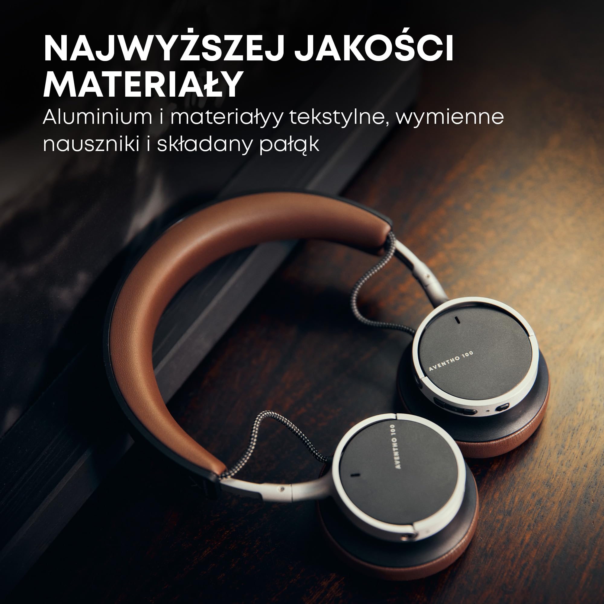 beyerdynamic AVENTHO 100 bezprzewodowe słuchawki nauszne z redukcja szumów, Żywotność baterii 60 g, składana konstrukcja, wymienne nauszniki, w czarny- nowa aktualizacja dostępna za pomocą aplikacji