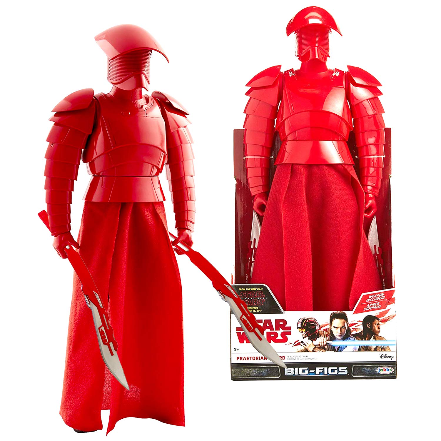 SW Star Wars Year 2017 The Last Jedi Series 18 Inch Tall Big-Figs Figure - PRAETORIAN Guard with 7 P