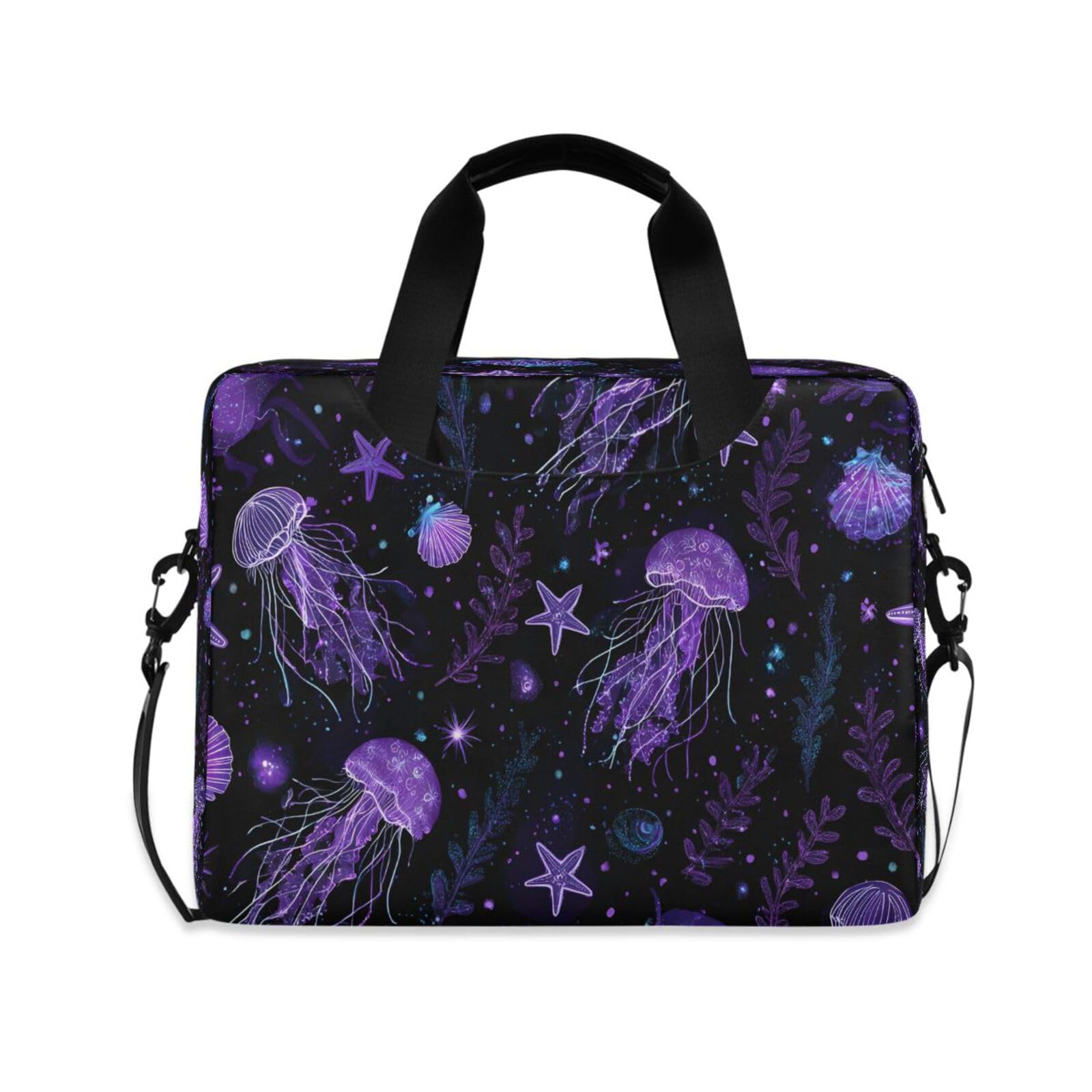Funda compacta para portátil de medusas con correa acolchada y protección contra impactos 8
