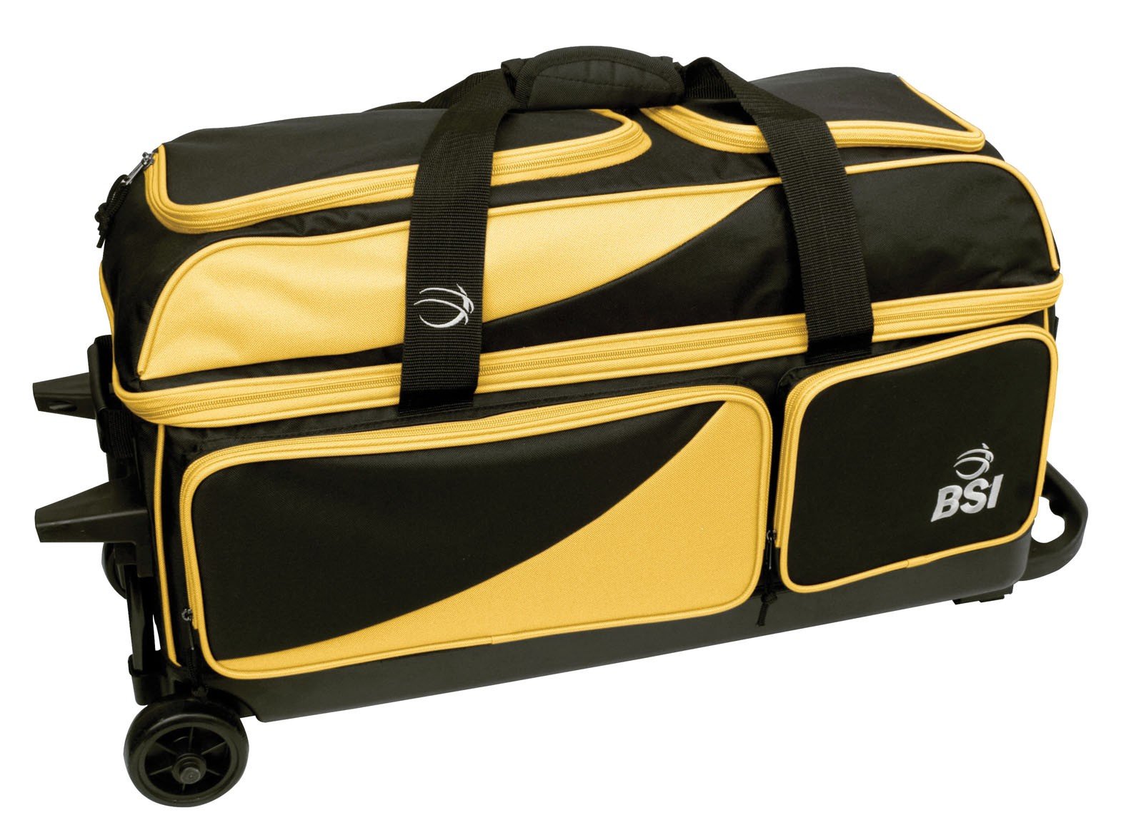 BSI Triple Ball Roller Bag, Black/Yellow