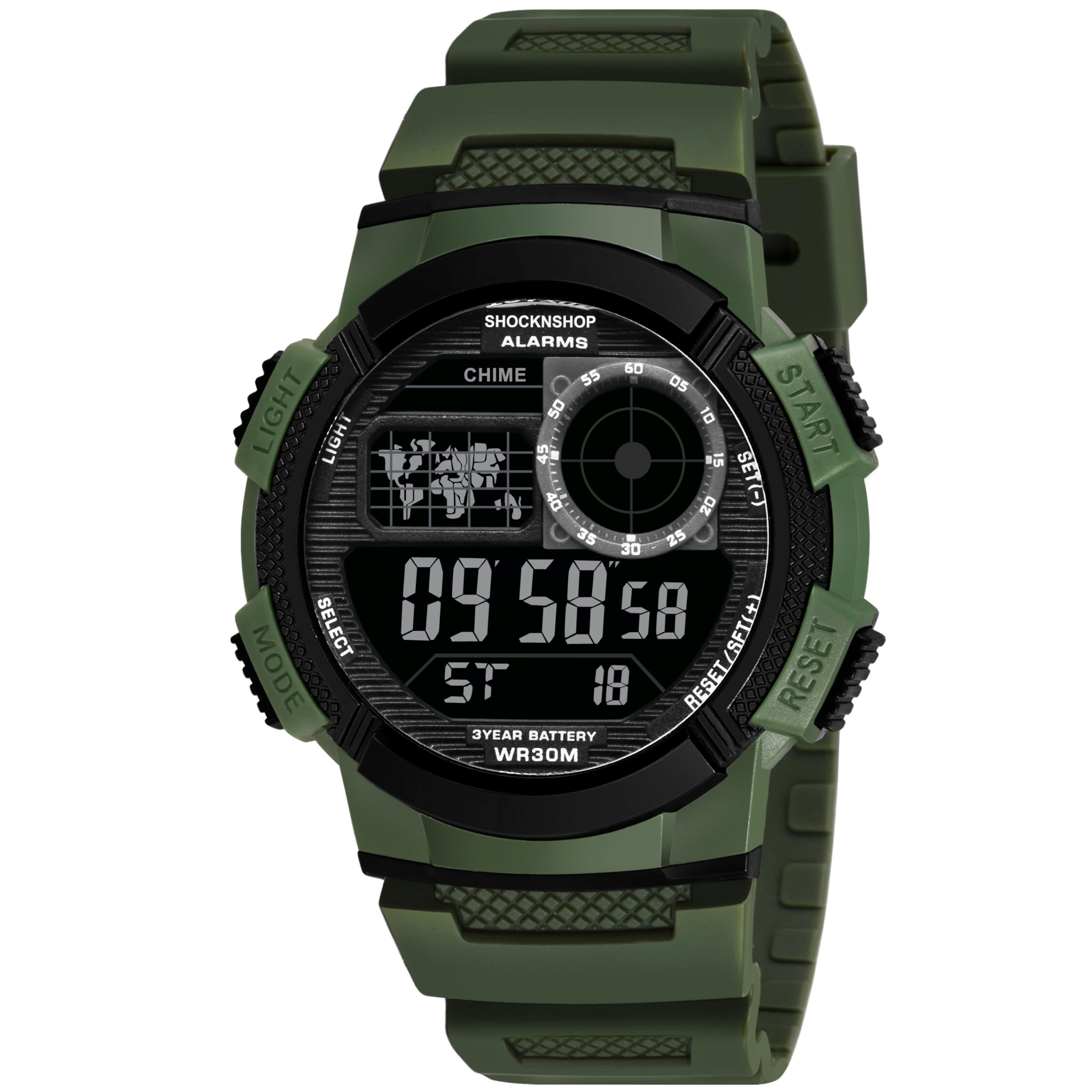 Sports Digital Black Dial Multifunctional Watch for Men & Boys -W25