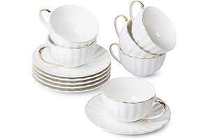 BTaT Tea Cups and Saucers Set: The Epitome of Elegance for Your Tea Time Ritual