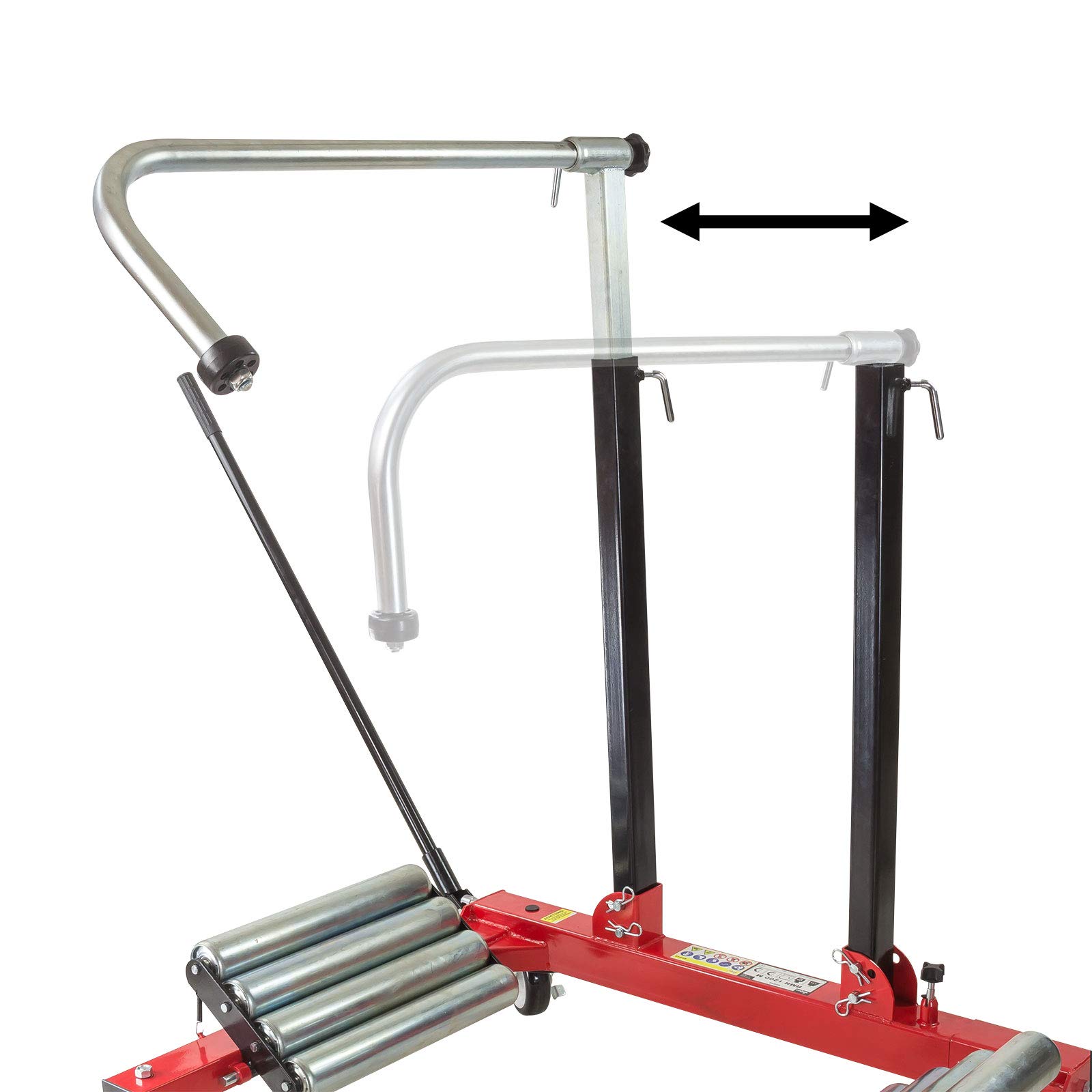 DEMA Reifenwechselhilfe 1200 kg, Reifenmontierhilfe, Radheber, hydraulisch, fahrbar, stabil für LKW, Traktor, Werkstatt