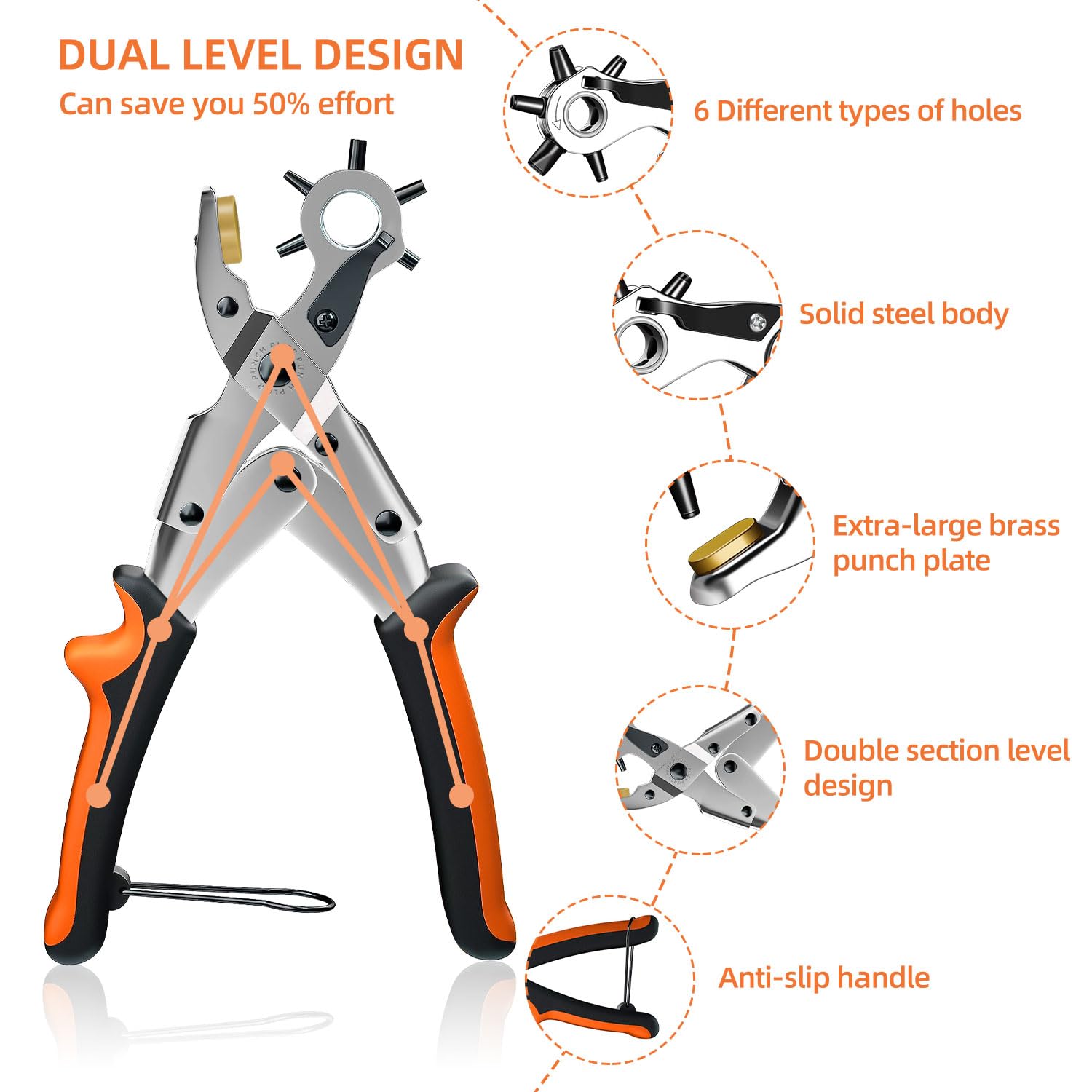 7pcs Cuir Moule De Poinçonnage 20-50mm Un Trou Creux Belle En Forme De Coeur Bricolage Outil De Bricolage Pour Sangle Sac Ceinture Portefeuille Faisant Leather Tools Leather Tools Leather Tools