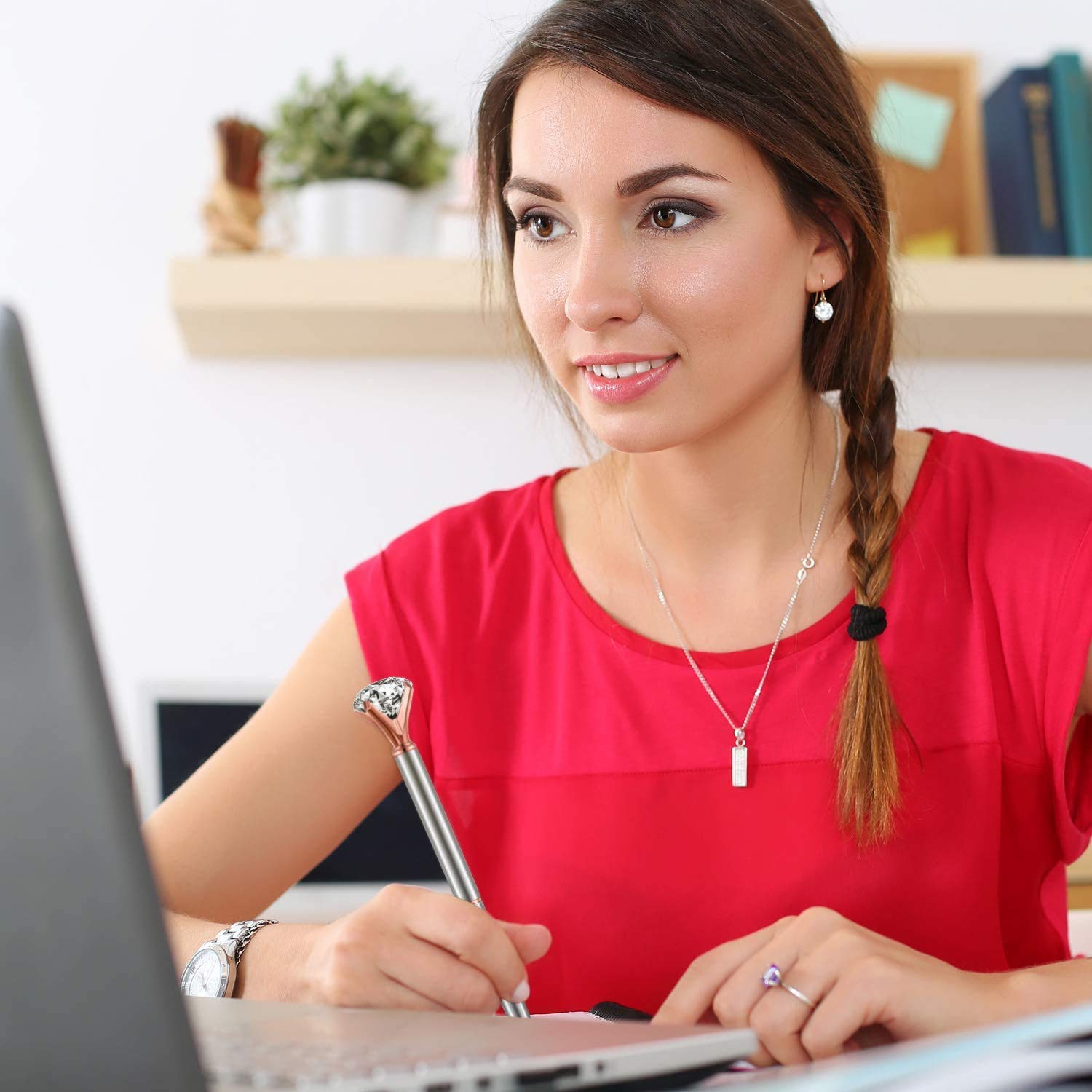 3 Diamant-Kugelschreiber Mit Bling-Bling – Stylische Metallstifte Für Schule, Büro & Als Geschenk