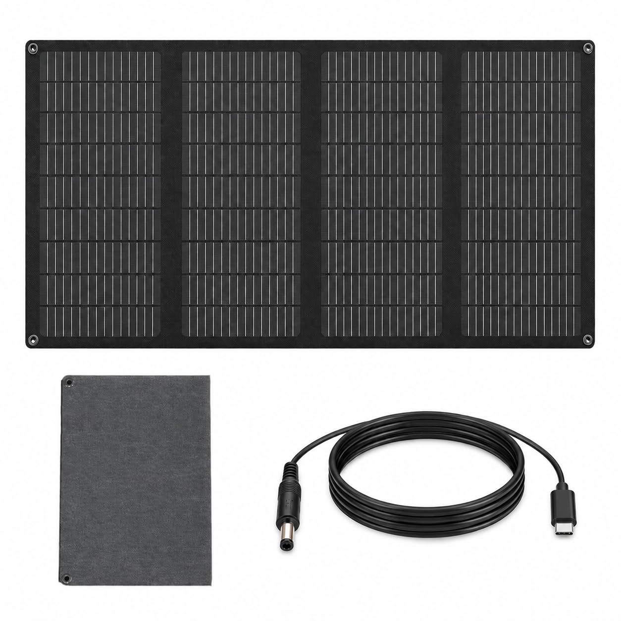 Elfcam – Panel solar plegable ETFE IP65 de 40 W con salidas DC USB-C USB-A, cargador solar portátil para batería externa, camping, furgoneta, senderismo y viaje