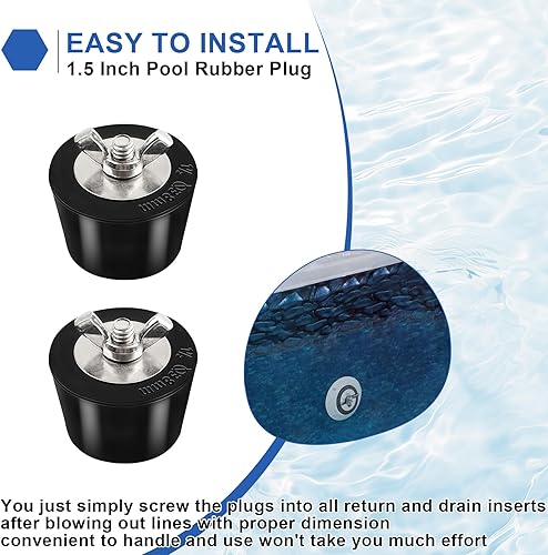 Miniatura 7 de Tapón de goma para piscina de 1.5 pulgadas, tapón de expansión de goma para piscina, tapones anticongelantes para piscina enterrada sobre el suelo,
