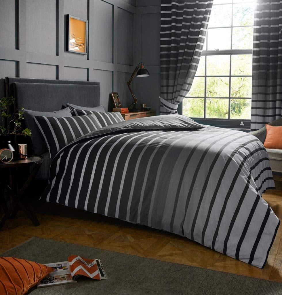 Gaveno Cavailia Luxurious Oscar Bed Set with Duvet Cover and Pillow Cases, Polyester-Cotton, [ King-Grey ]