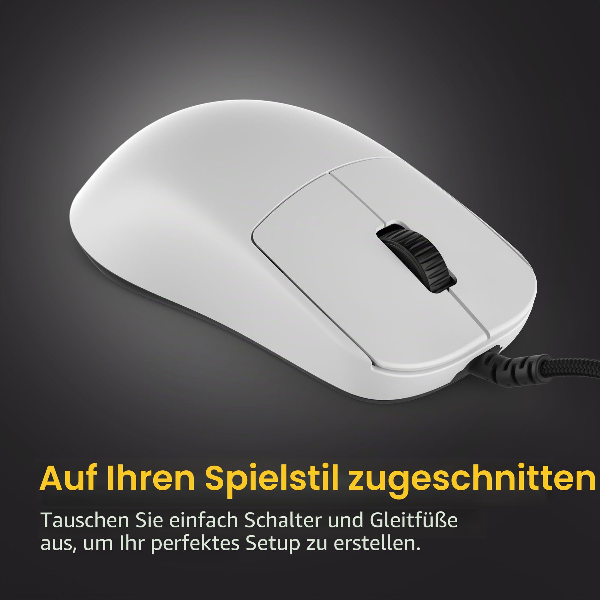 ENDGAME GEAR OP1 8k v2 Weiß – Esports Gaming Maus mit Kabel, 30K DPI optischem Sensor, 8000Hz Polling, austauschbaren Switches & Claw-Grip-Design | Leichte Esports Gaming-Maus, 30K DPI-Sensor, Hot-Swap-Schalter, Klauengriff, USB-FPS