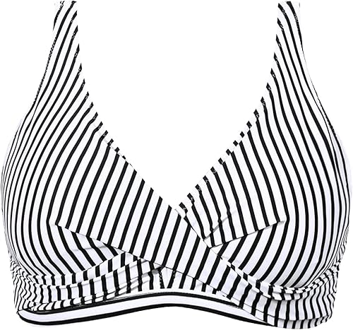 Aqua Eve Parte superior de bikini de cobertura completa para mujer, sin parte inferior, push up, top deportivo