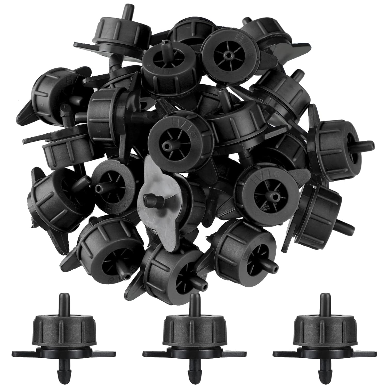 Lot de 100 Goutteurs autorégulants 4 l/h, Goutteurs d'irrigation en ligne système micro, Goutteur pour arrosage agriole et jardinage