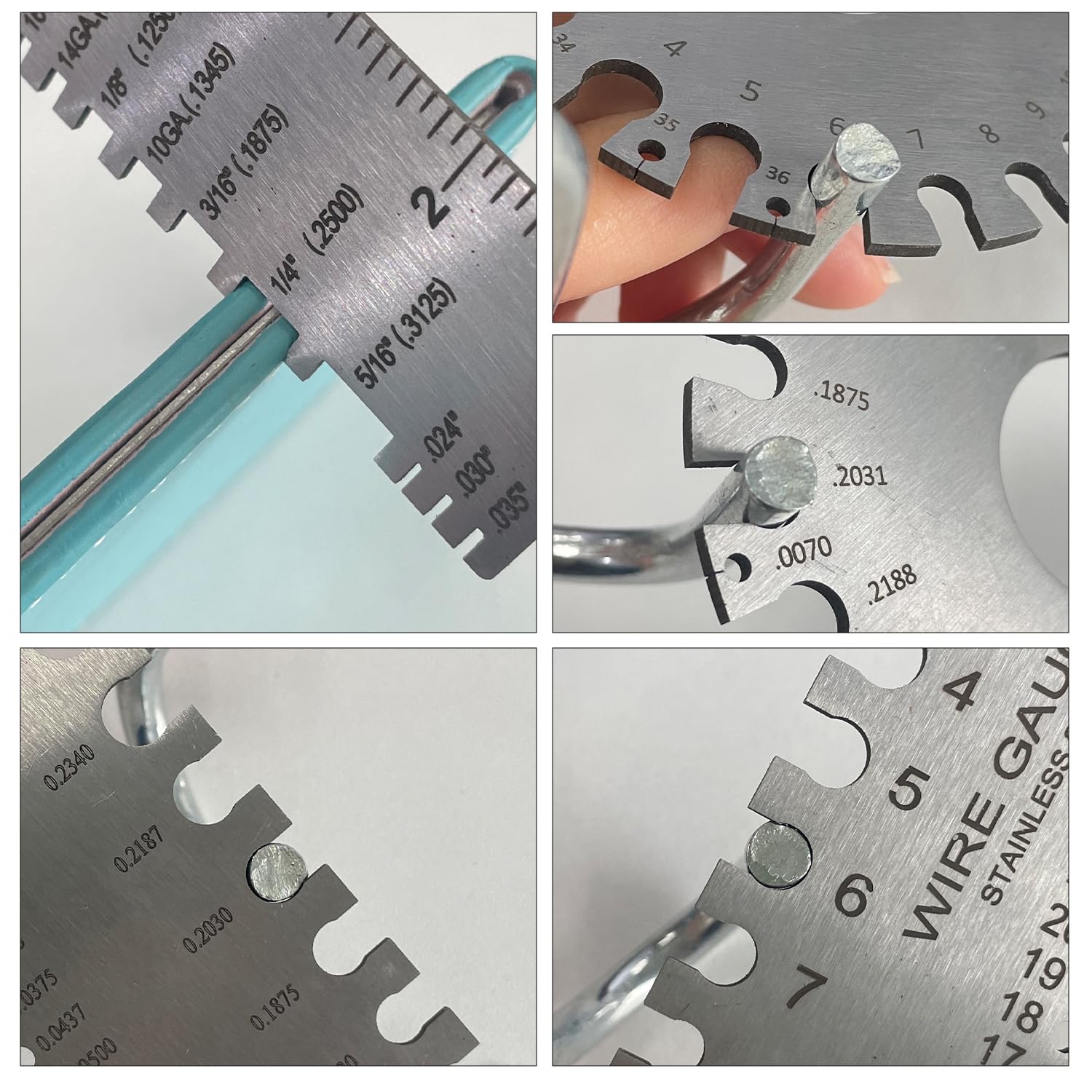 Stainless Steel Wire Gauges - Measure Thickness & Weld -7 Stainless Steel Wire Gauges - Measure Thickness & Weld -7