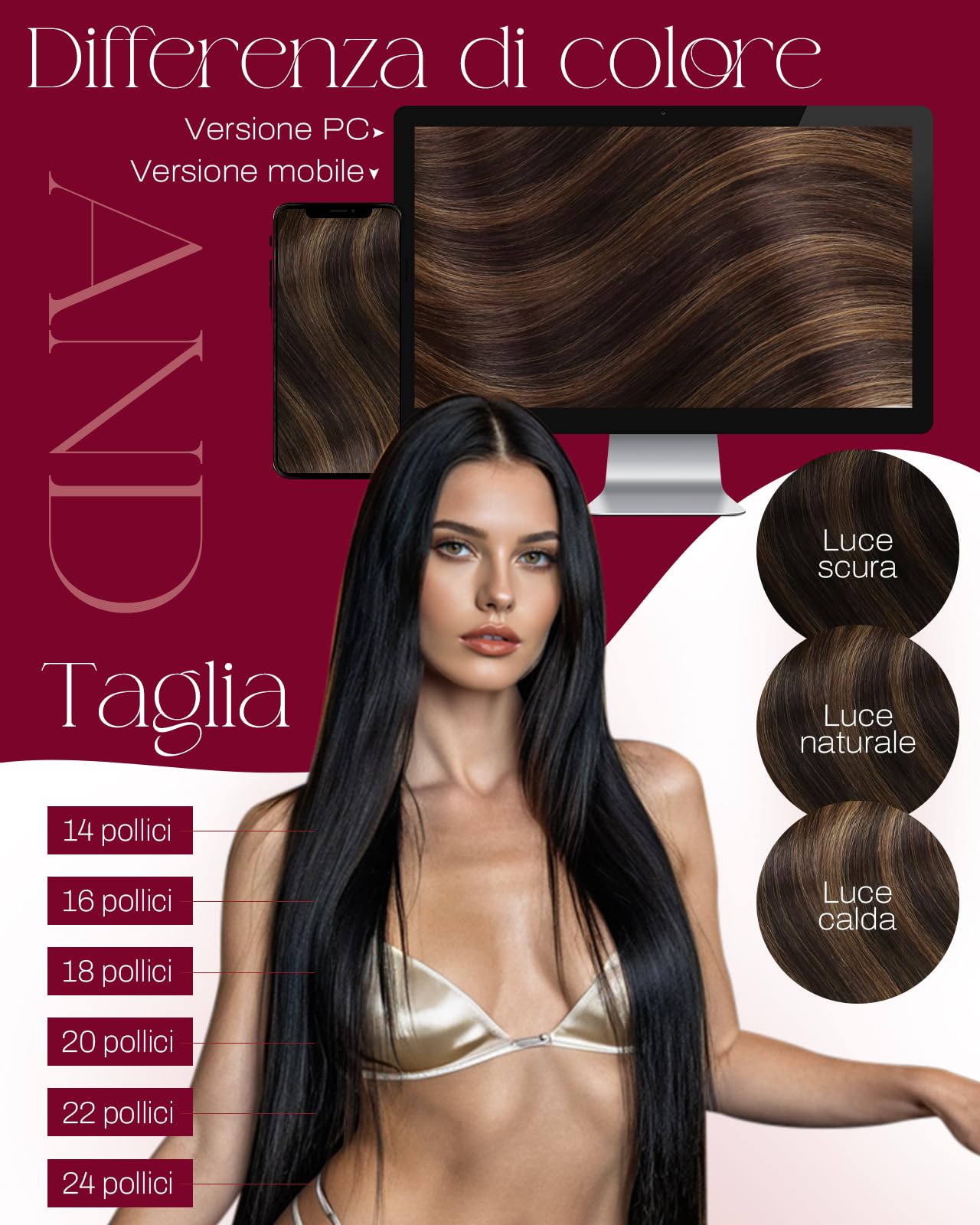 Moresoo Extensiones Pelo Natural Cortina Mechas Castañas 35cm 100g | Textura Suave y Sedosa, Instalación Profesional Recomendada, Ligero y Transpirable, Cabello Humano Remy, Doble Weft