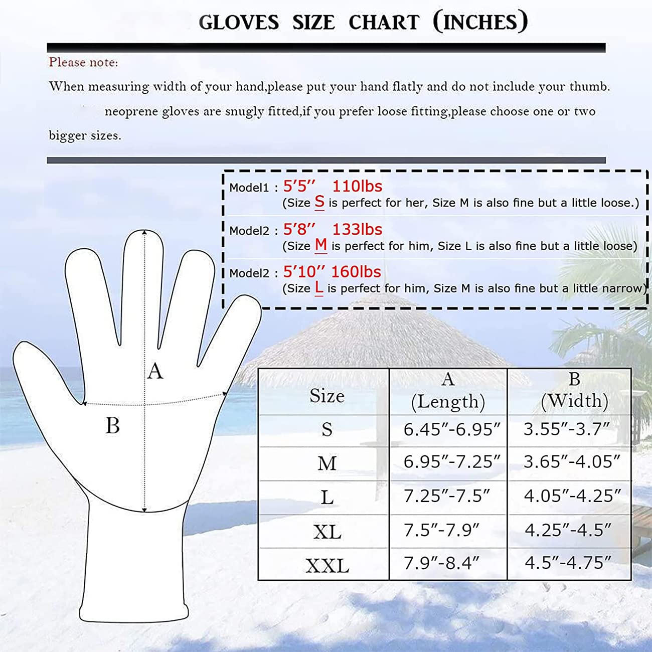 Guanti da nuoto in neoprene da 5 mm, guanti da muta da 5 mm con cinturino regolabile, guanti da immersione da 5 mm per donne e uomini per nuoto in acqua fredda