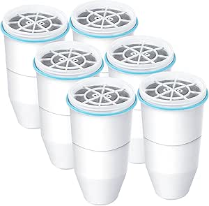 VIPHASES - Confezione da 6 cartucce di ricambio per filtro dell'acqua