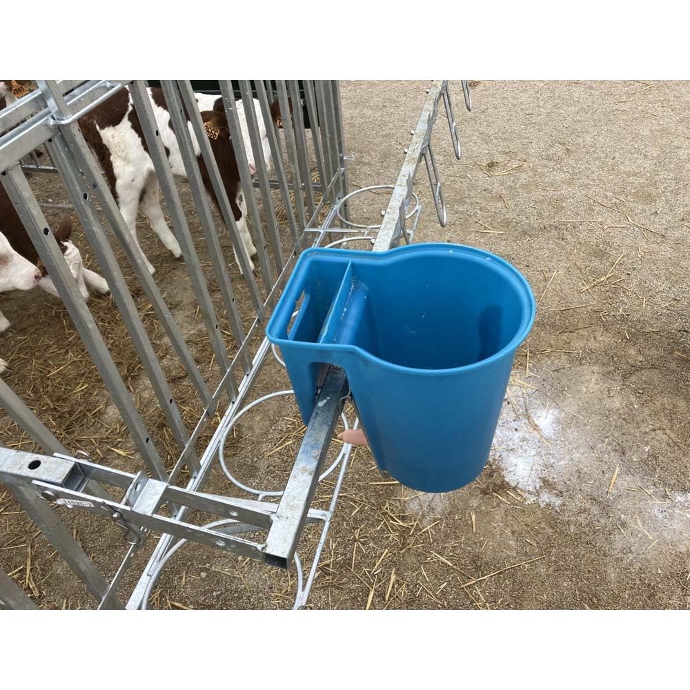 STALLION - Seau d'abreuvement réversible RFC1 avec 1 tétine, 6 litres pour l'abreuvement des veaux