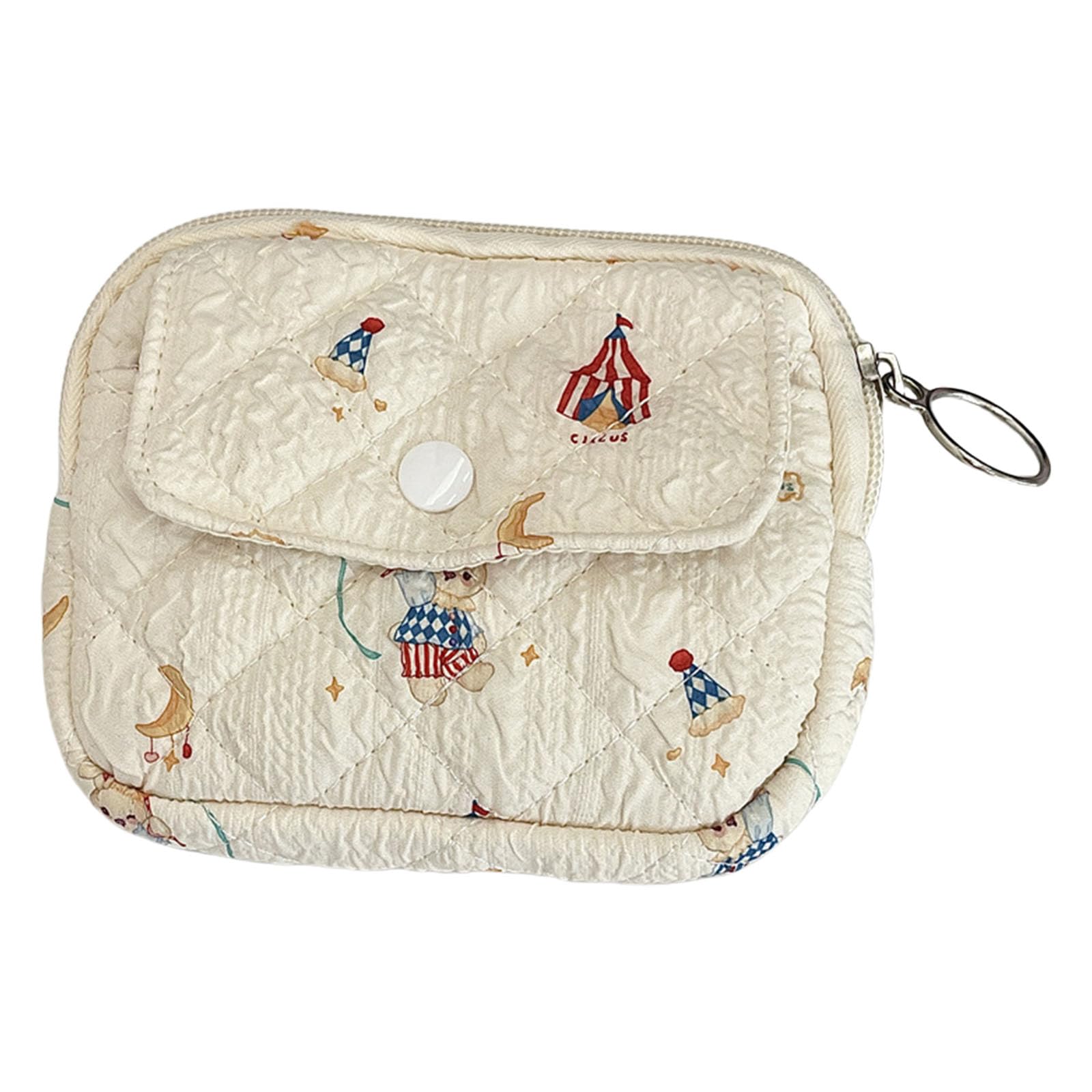 MIDOKSTUA Floral Coin Purse Small Storage Bag Cartoon Wallet Coin Pouches Money Bag Card Bag Change Bag Quilted Change Purse