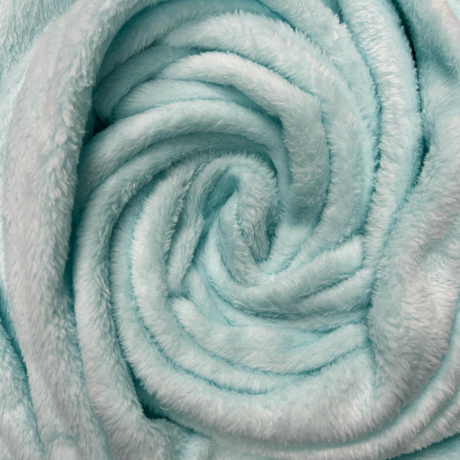 Crs Fur Fabrics Blue Plush Cuddle Fleece Fabric Material Baby 1Mtr