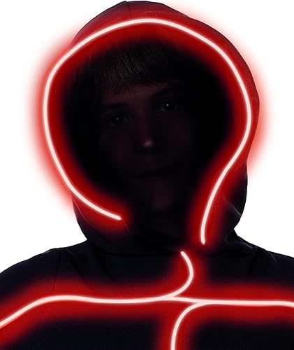 Miniatura 2 de Spirit Halloween Disfraz infantil con figura de palo de alambre de E.L. iluminado, disfraz de palo para cosplay, traje de mono, disfraz divertido