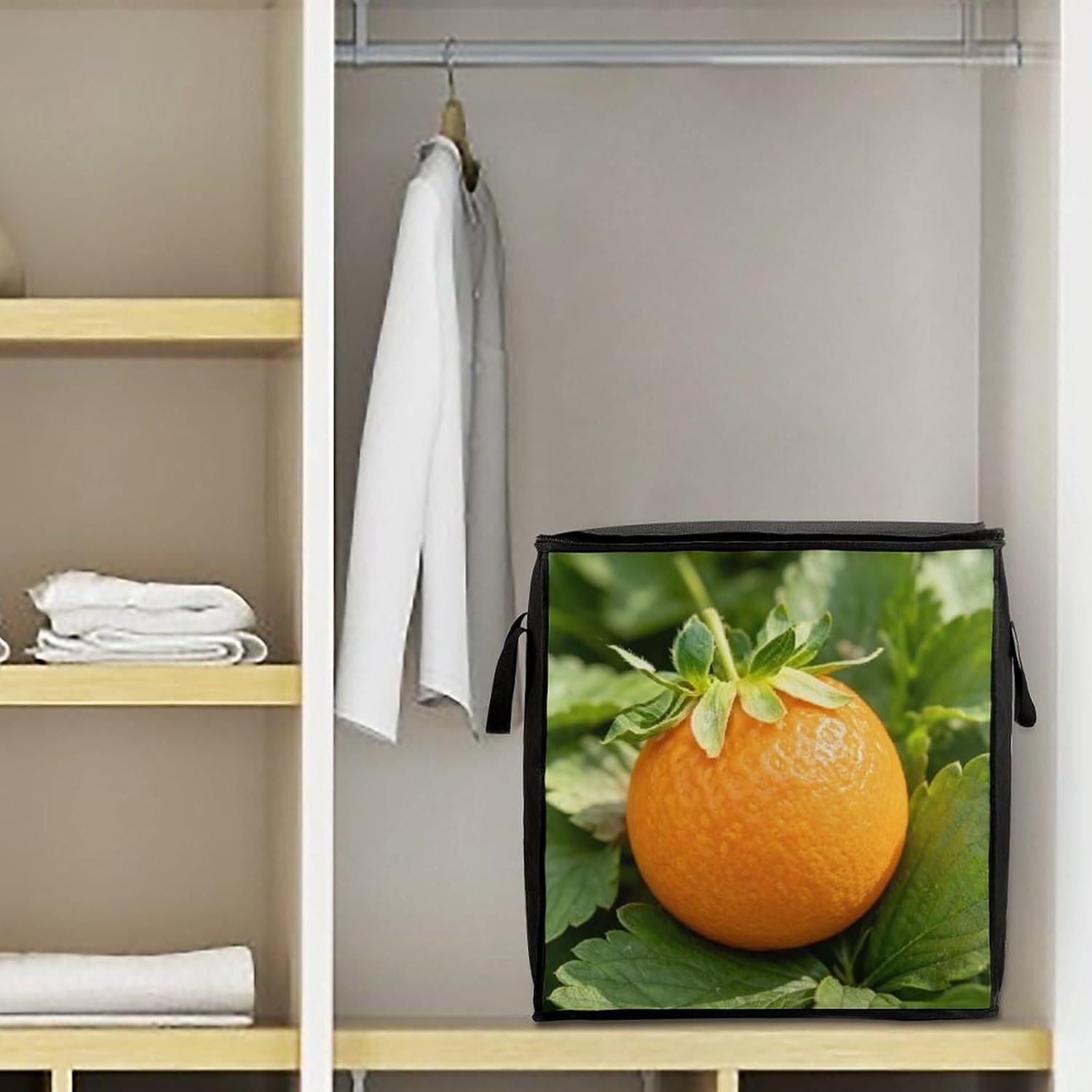 Tangerine Comforter Storage Bag Moving Bag | Clothes Storage Bins-70L,Moving Bag With Dual Handles For Easy Carrying, Zipper Design Durability for Home,Bedroom,Closet