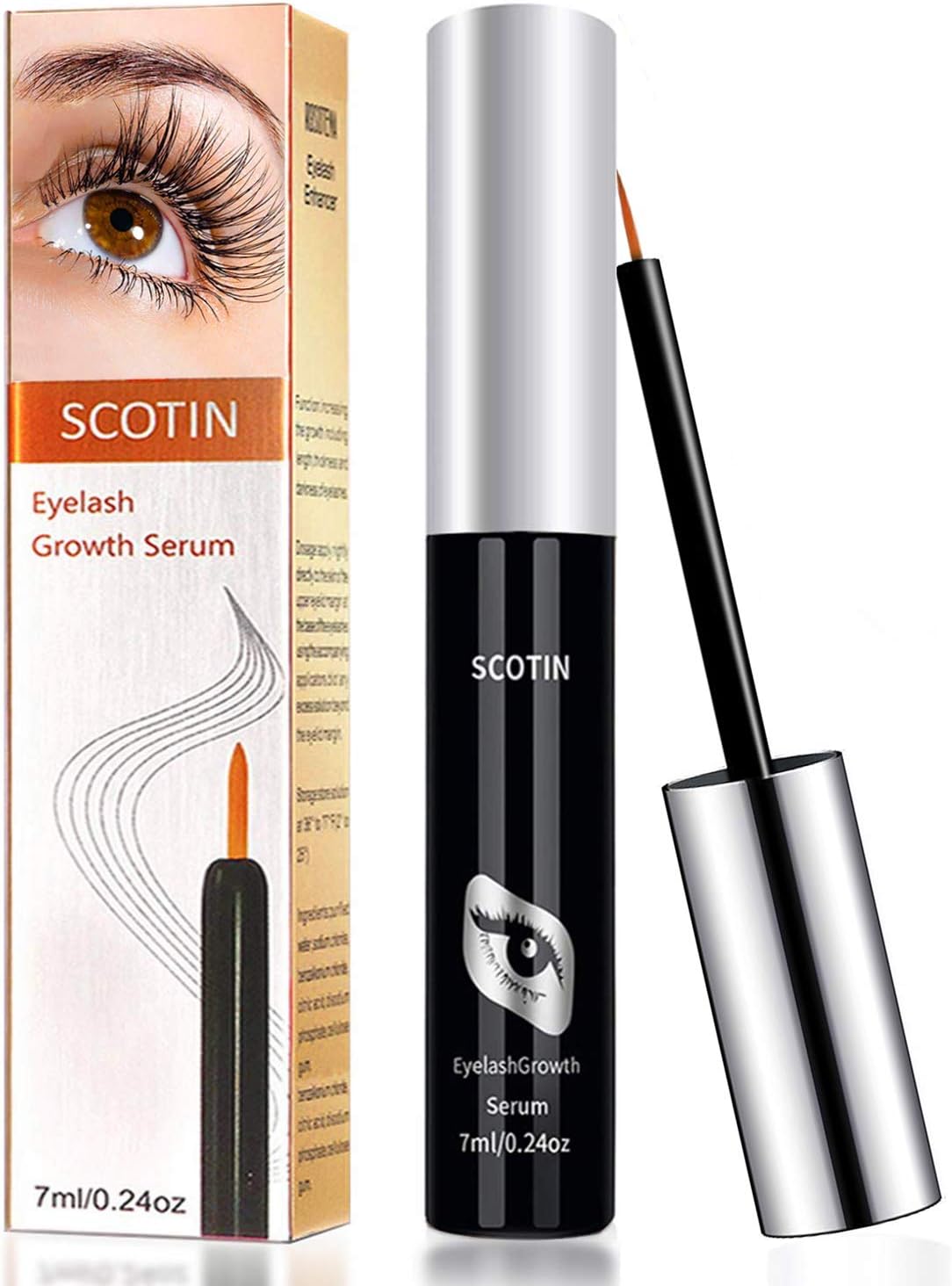 Eyelash Serum 7ml Eyelash Growth Serum Lash Enhancer Serum with Rich Botanical Extracts for Long Beautiful Eyelashes Irritation Free Upgraded by OKEEY (7 ML)