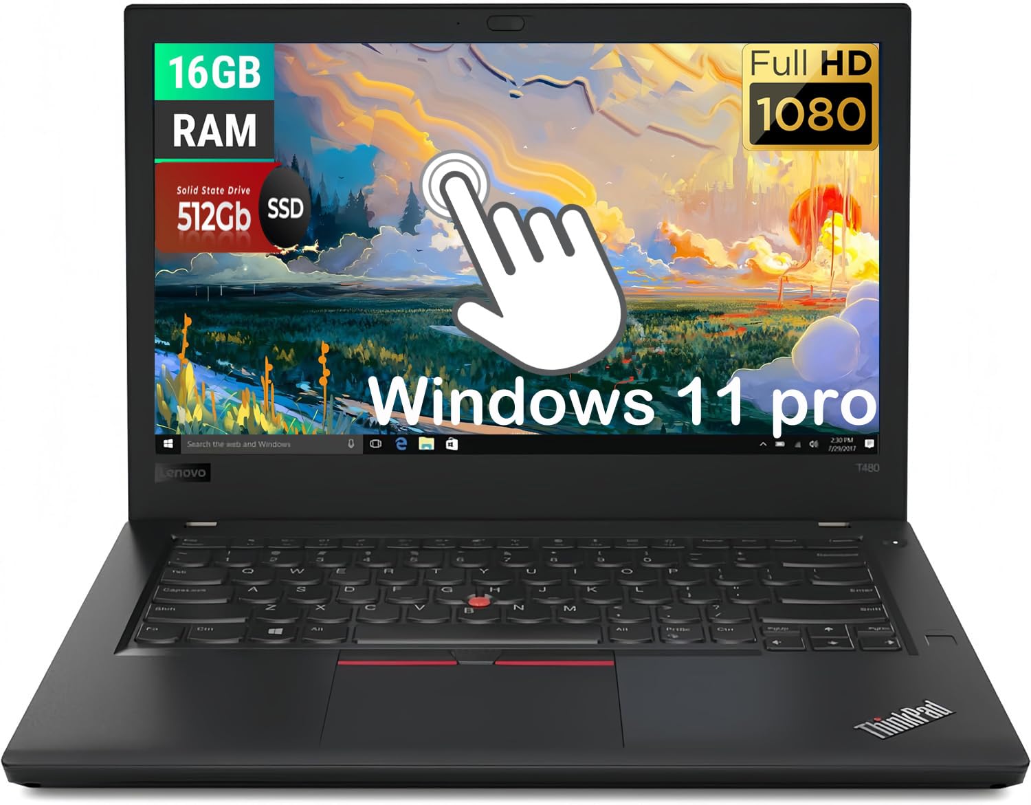Lenovo ThinkPad T480 Touchscreen Laptop, 14