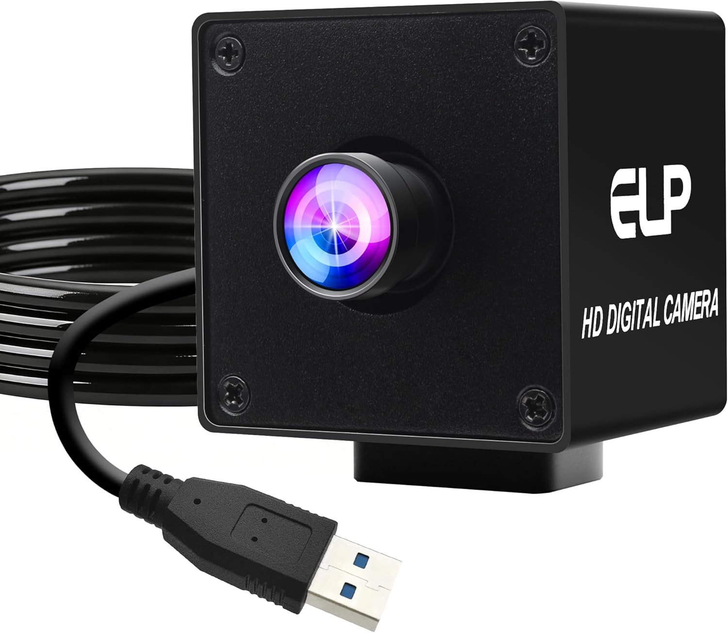 ELP Ultra HD 20MP USB3.0 Camera for Computer Mini UVC 3840P USB3.0/2.0 Lightburn Cameras for Windows Linux Mac Pi Wide Angle 95°(H) AR2020 High Speed 4K 30FPS Webcam for PC Laptop Jetson Nano