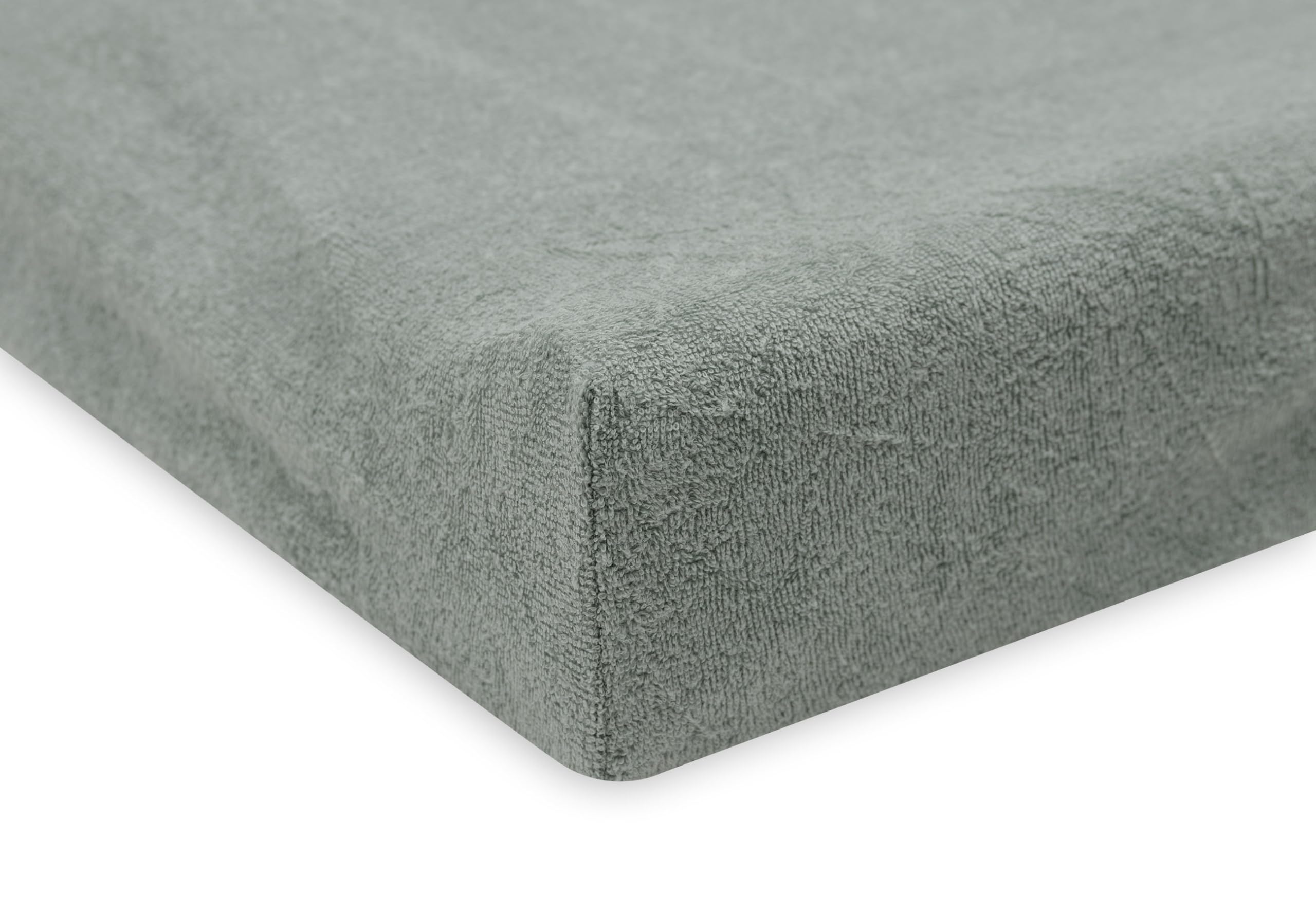 Jollein Terry Changing Mat Cover, Sea Green/Ivory, 2-Pack, 50x70cm, 85% Cotton, 15% Polyester, Oeko-TEX Certified - Image 3