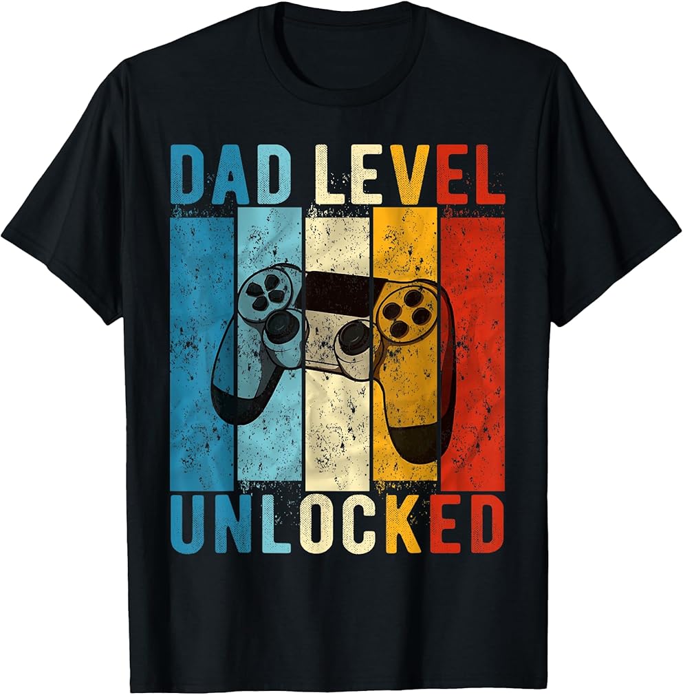 Pregnancy Announcement Dad Level Unlocked New Daddy Father T-Shirt