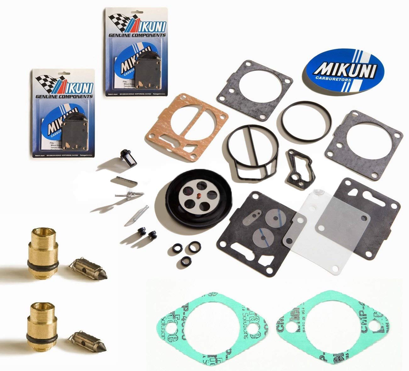 Buy Sea Doo Dual Genuine Mikuni Carb Rebuild Kit Base ket & Needle Seat