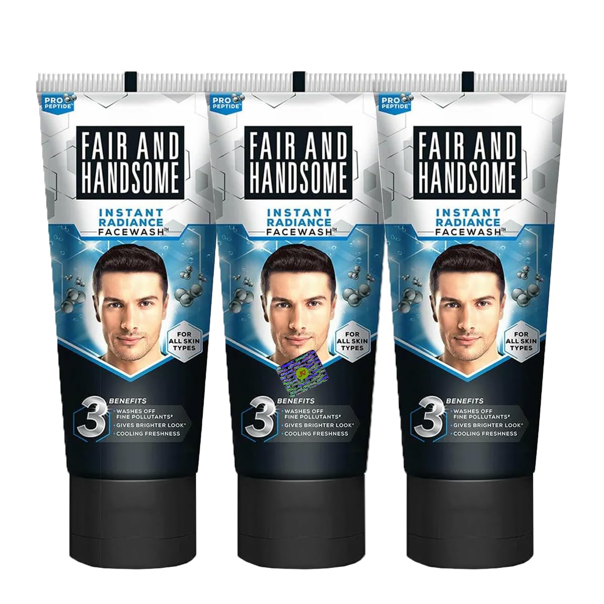 Fair And Handsome Instant Radiance Facewash (50 GM) by JV - Pack of 3