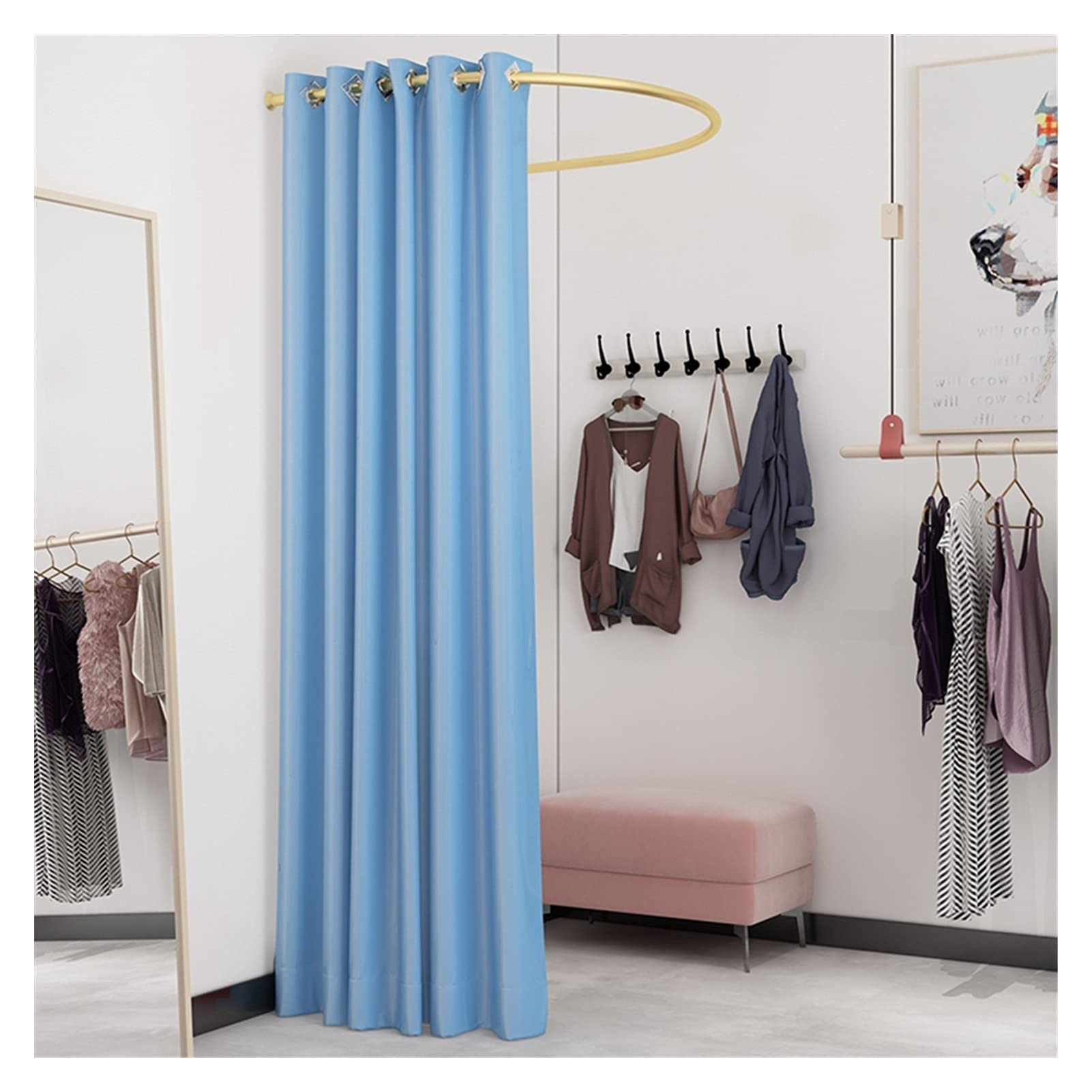 Cabine d'essayage portable pour manque de place en magasin