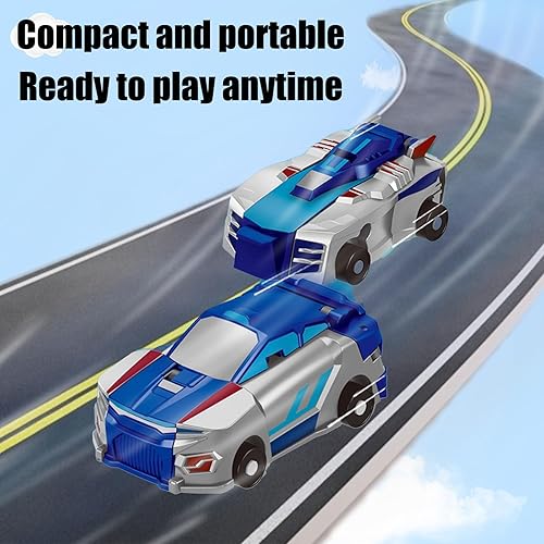 Miniatura 3 de Juguete de automóvil de dinosaurio de transformación de colisión 2 en 1 Coches magnéticos convertibles robot juguetes DinosaurToys para niños