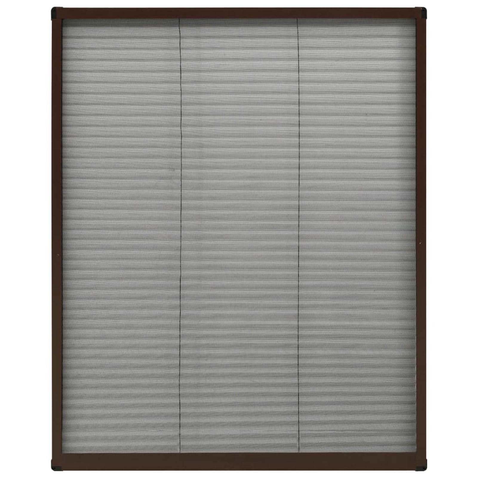 JUDYY Insektenschutz-Plissee für Fenster, Fliegengitter Fenster, Fliegenschutz Fenster, Pollenschutzgitter Fenster, Insektengitter Fenster, Insektennetz, Fensternetz, Aluminium Braun 80x100 cm