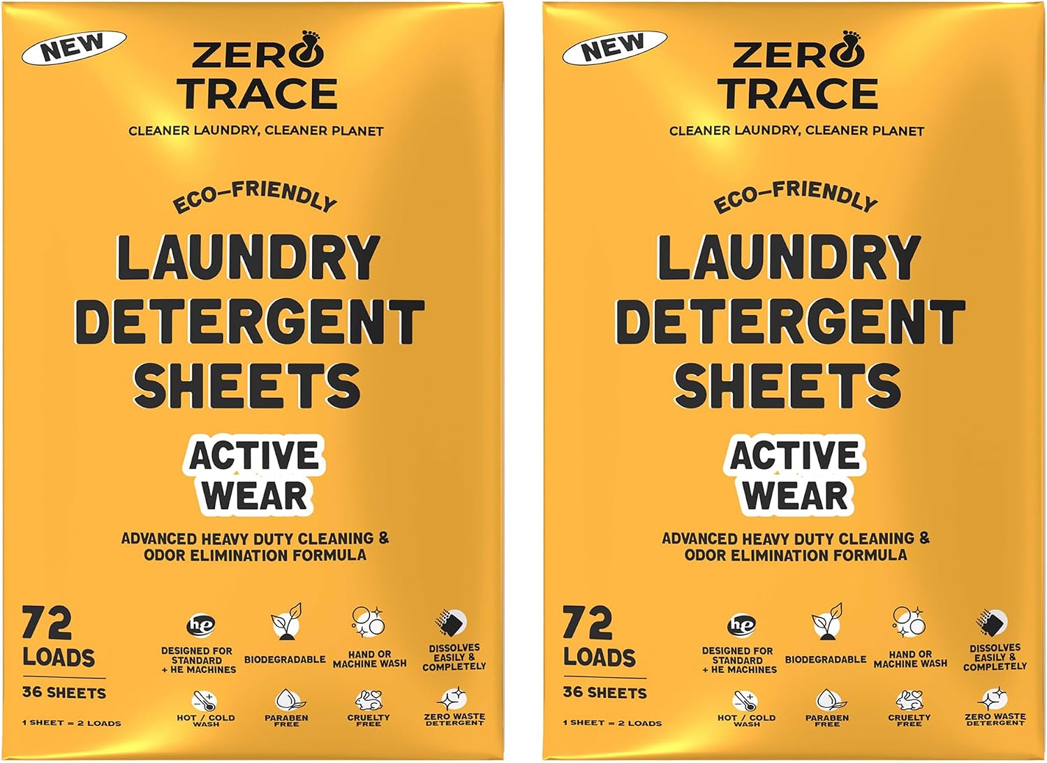 Amazon.com: Zero Trace Laundry Detergent Sheets - Formulated for Sweat ...