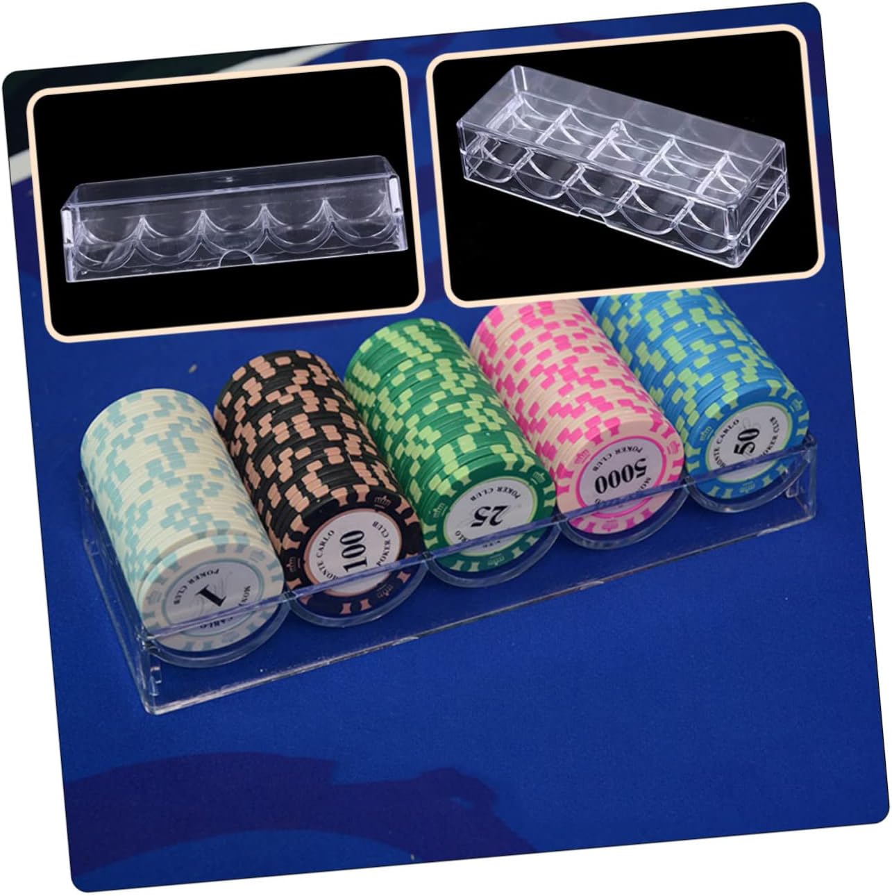 Chip Rack Poker Tray Poker Chip Cases & Trays Card Holdem Poker Game Collectible Coin Container Poker