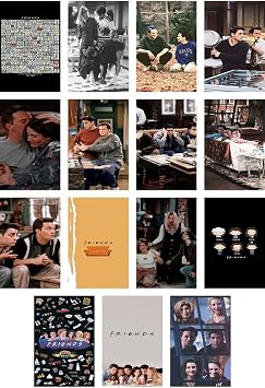 Postifull Friends Series Collage Set - Room And Wall Decoration - Wall Poster - Sticker Tape Gift - 60 Pieces;