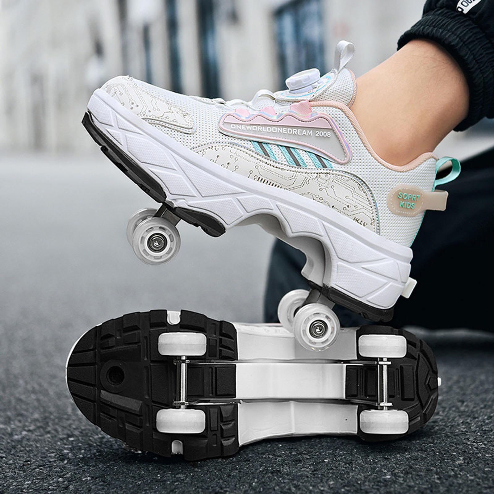 StejaR Rollschuhe Schuhe Rad Schuhe für Jungen Mädchen Erwachsene Rollschuhe Schuhe mit Rädern Flexible Schlittschuhe als Geschenk,40