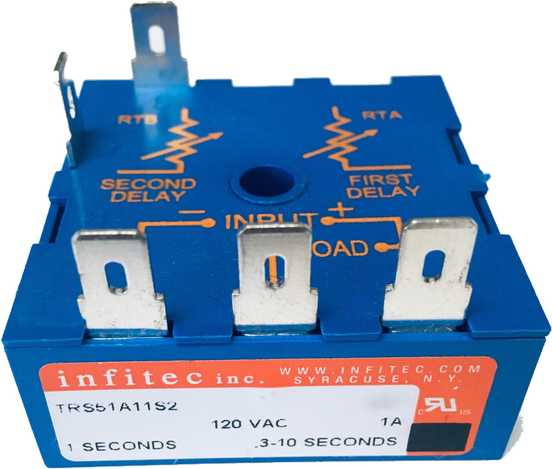Infitec TRS51A11S2, Repeat Cycle Timer, 120Vac, 1A Output, On time 1st