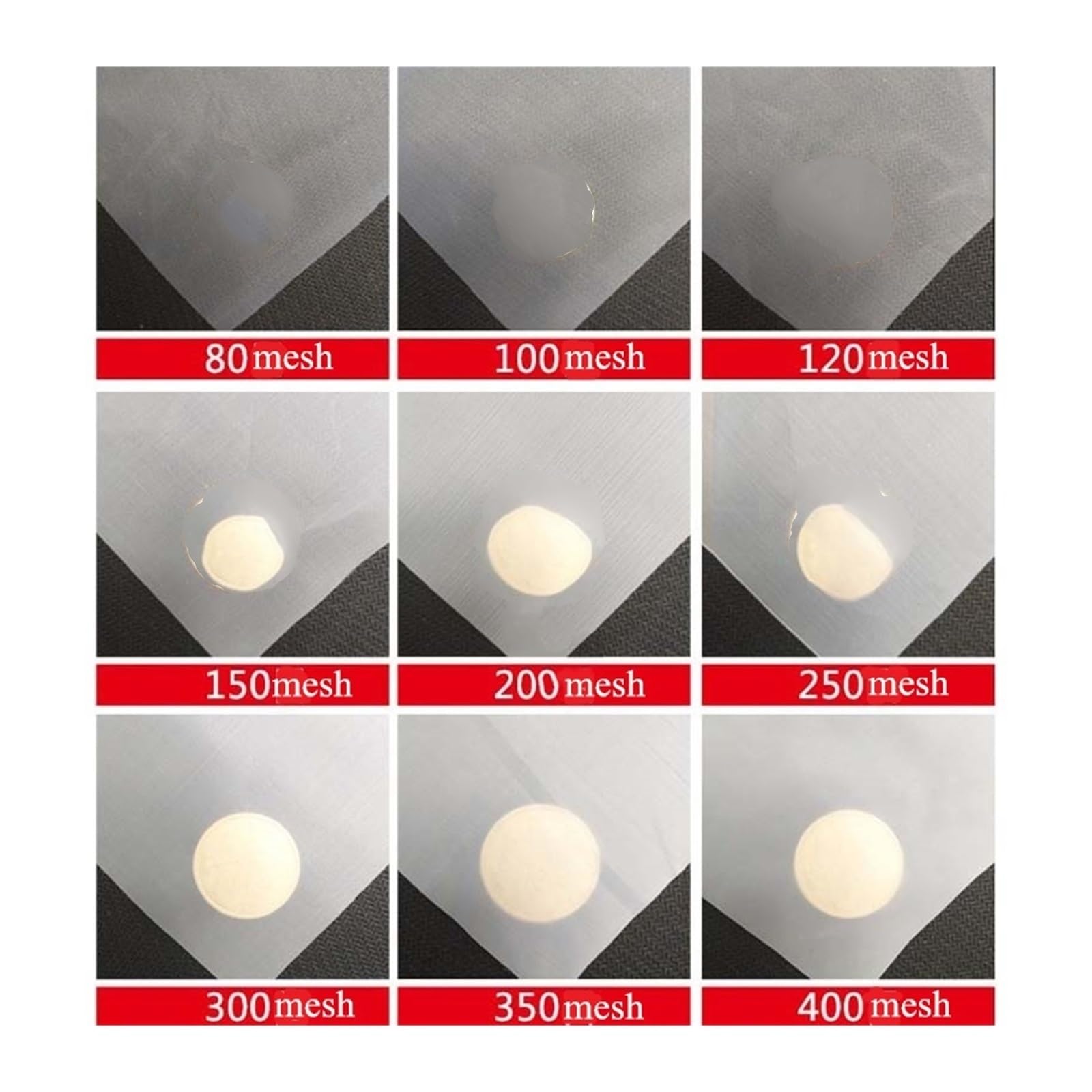 Filtro de red nailon Malla 300/en gasa de 48 micras, filtro nailon for agua, pantalla pintura, tela red for café y vino, filtrante industrial 3 tamaños(30Mesh 550Micron,1x20 meter)