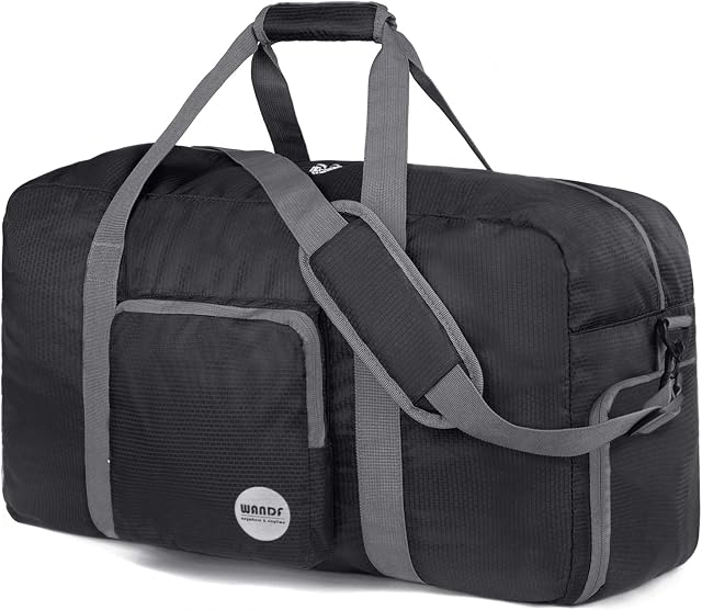 Foldable Duffle Bag 120L, Super Lightweight Travel Duffel for Luggage Sports Gym Water Resistant Nylon by WANDF