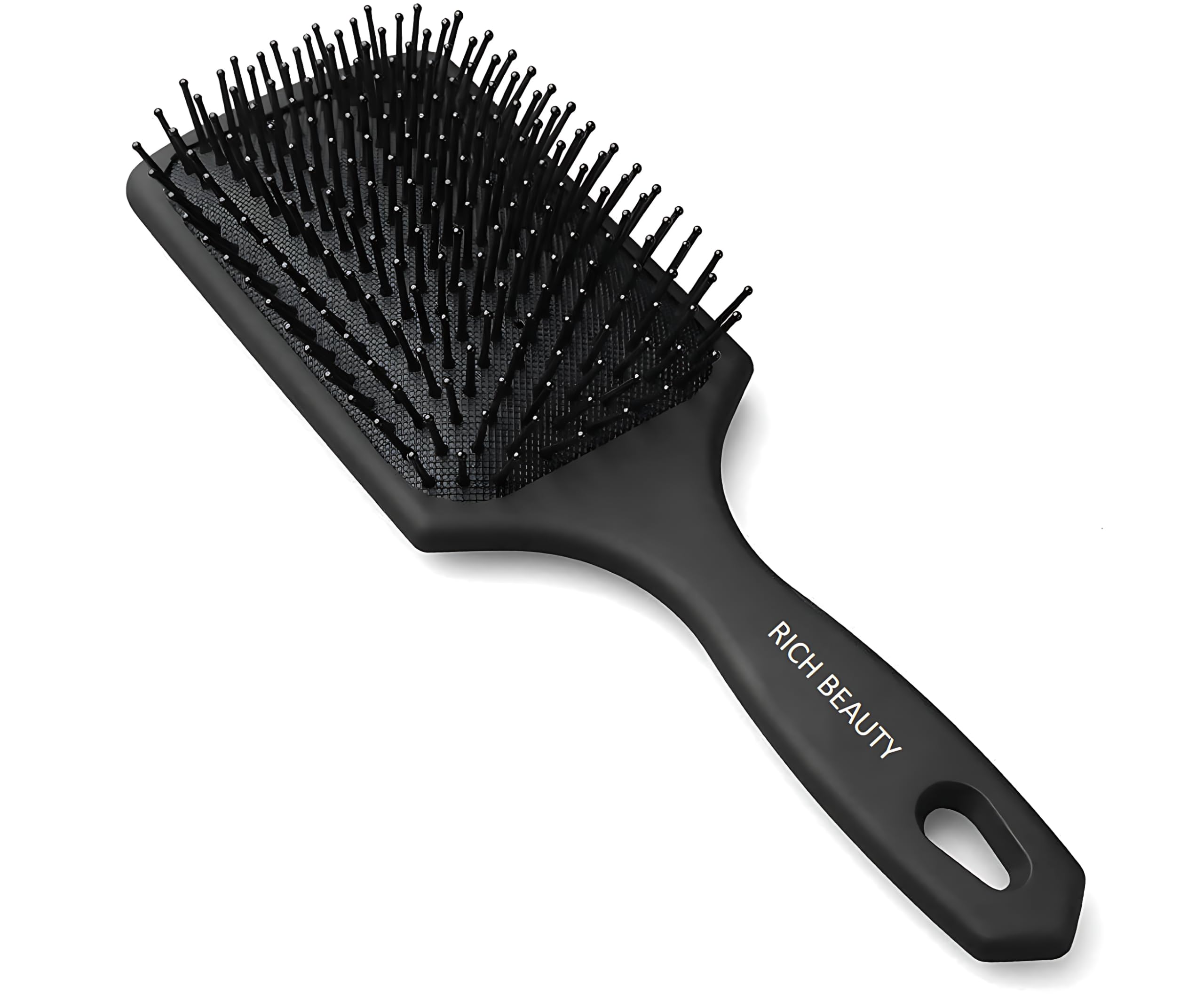 Premium Professional Paddle Hair Brush Comb Black | Wide Detangling Brush for Men & Women | Ideal for Long, Thick & Curly Hair | Smooth & Shiny Finish-picture-11