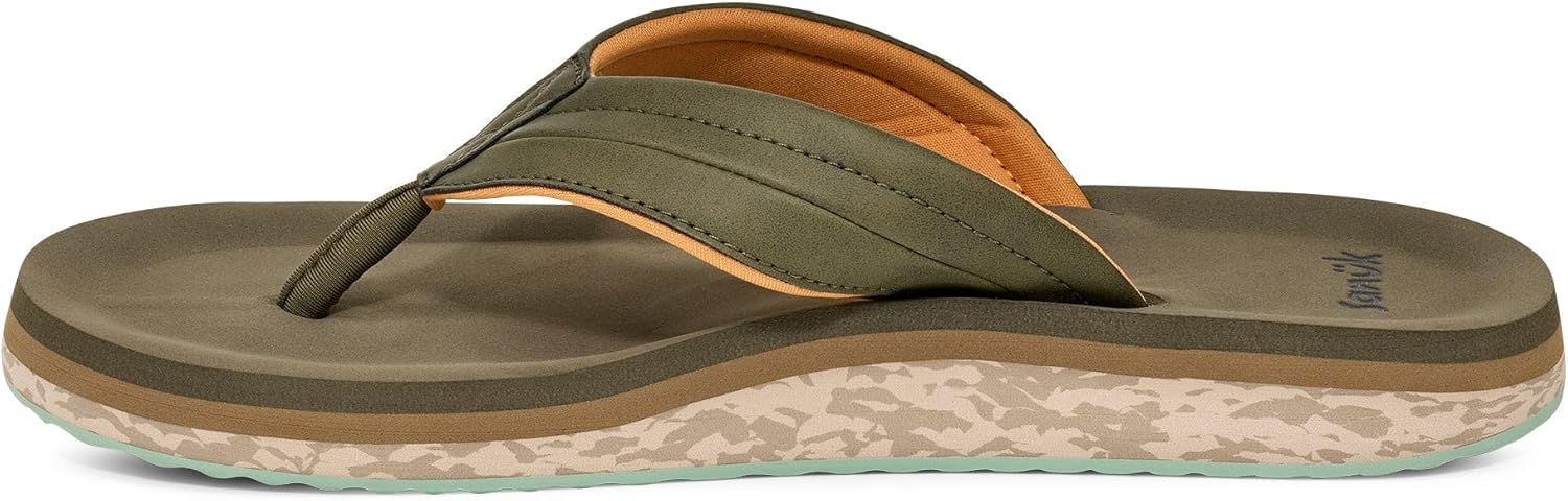 Sanuk Mens Tide Rush | Flip Flops for Men | Mens Sandals | Beach Sandals | Supportive & Lightweight | Comfort Footbed - Image 3