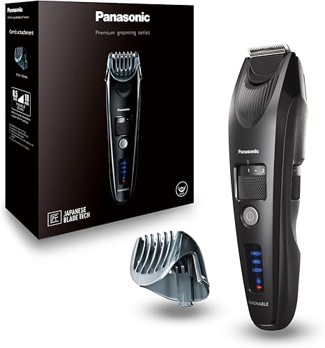 Panasonic Premium Beard Trimmer ER-SB40 with 19 Length Settings, Beard Trimmer 0.5-10 mm, Trimmer for Men, Linear Motor