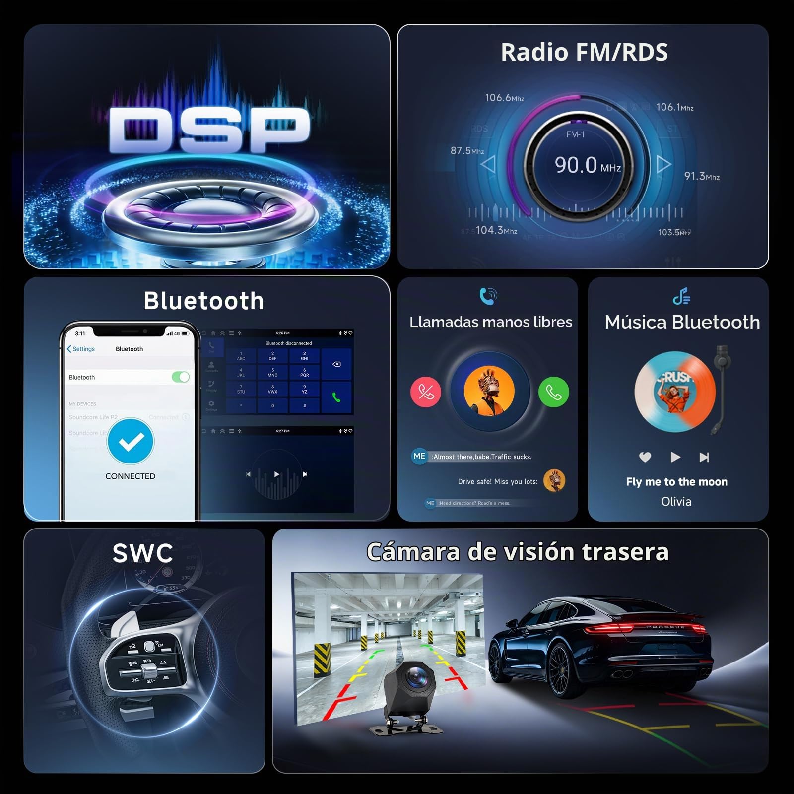 Hodozzy 4G+64G Android Radio para Opel Astra Antara Corsa Zafira Meriva Vivaro Combo Signum Tigra TwinTop, Carplay Android Auto Inalámbrica, 7 Pulgadas Pantalla Táctil GPS Bluetooth WiFi RDS Cámara