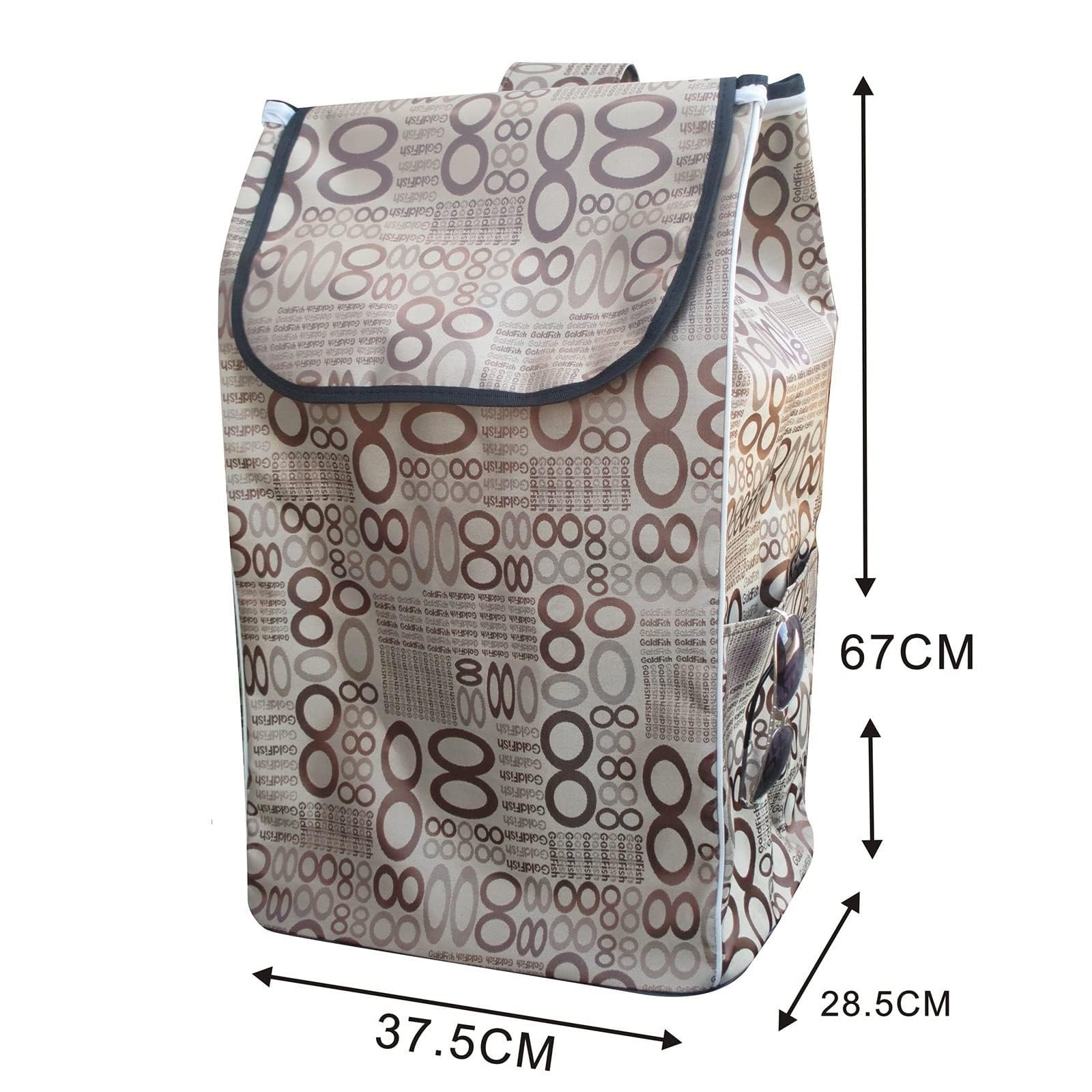 1/2Pcs Torba Zamienna Do Wózka Sklepowego Z Kieszeniami Bocznymi - 72L Torba Zamienna Do Wózka Sklepowego, Duża Pojemność Torba Zamienna Na Zakupy Spożywcze, Wielokrotnego Użytku Torba Zamienna 37,5