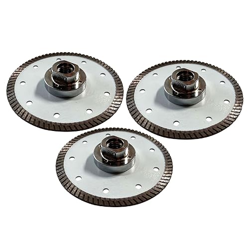 Miniatura 9 de Hojas de sierra de onda turbo de 6 pulgadas para granito, mármol, arenisca y otras piedras naturales, altura de segmento de 0.394in, eje de 78 a 58