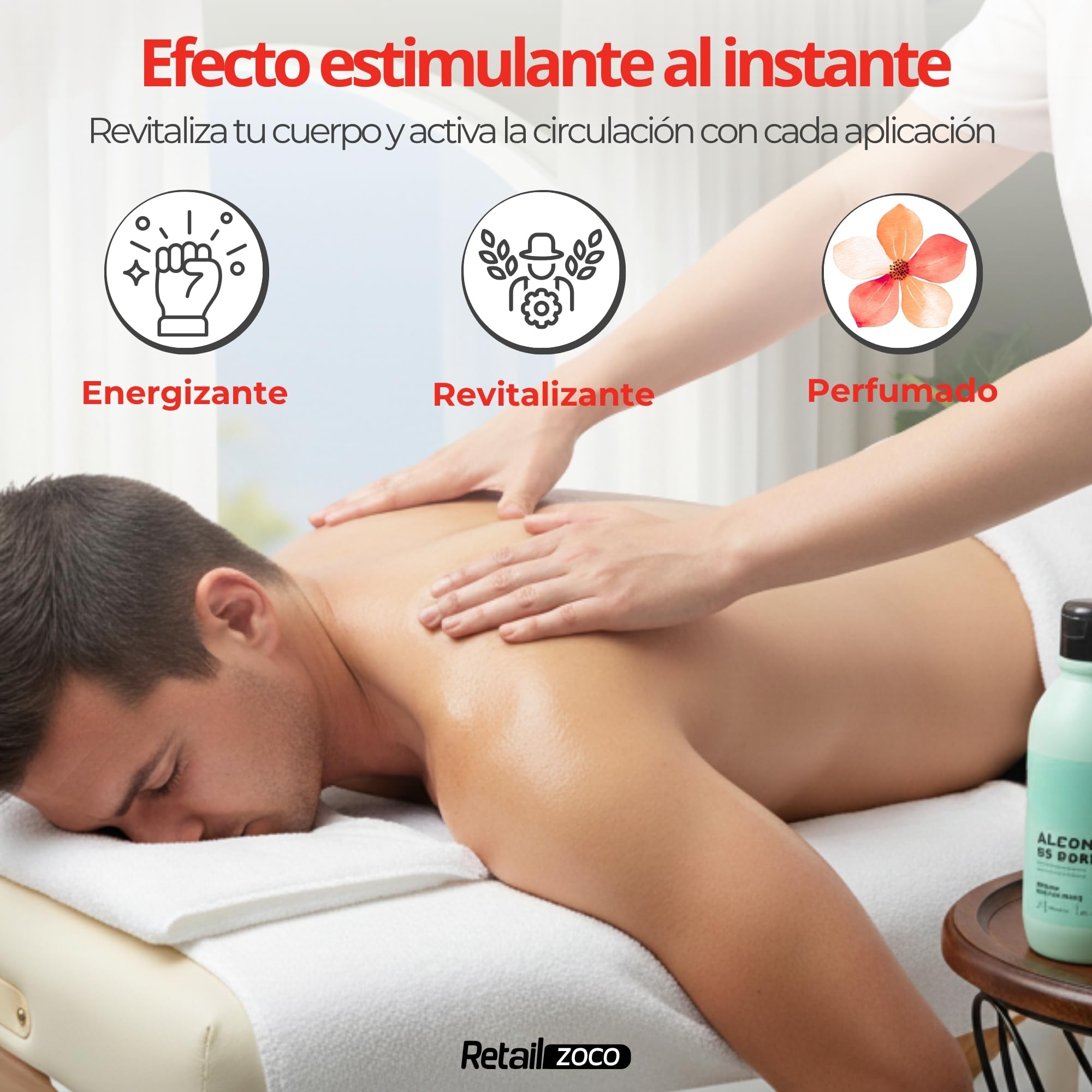 Alcohol de Romero, Ideal para friegas y masajes, Nutre y perfuma la piel, Solución Tópica Natural para Masaje, Efecto estimulante, 250 ml