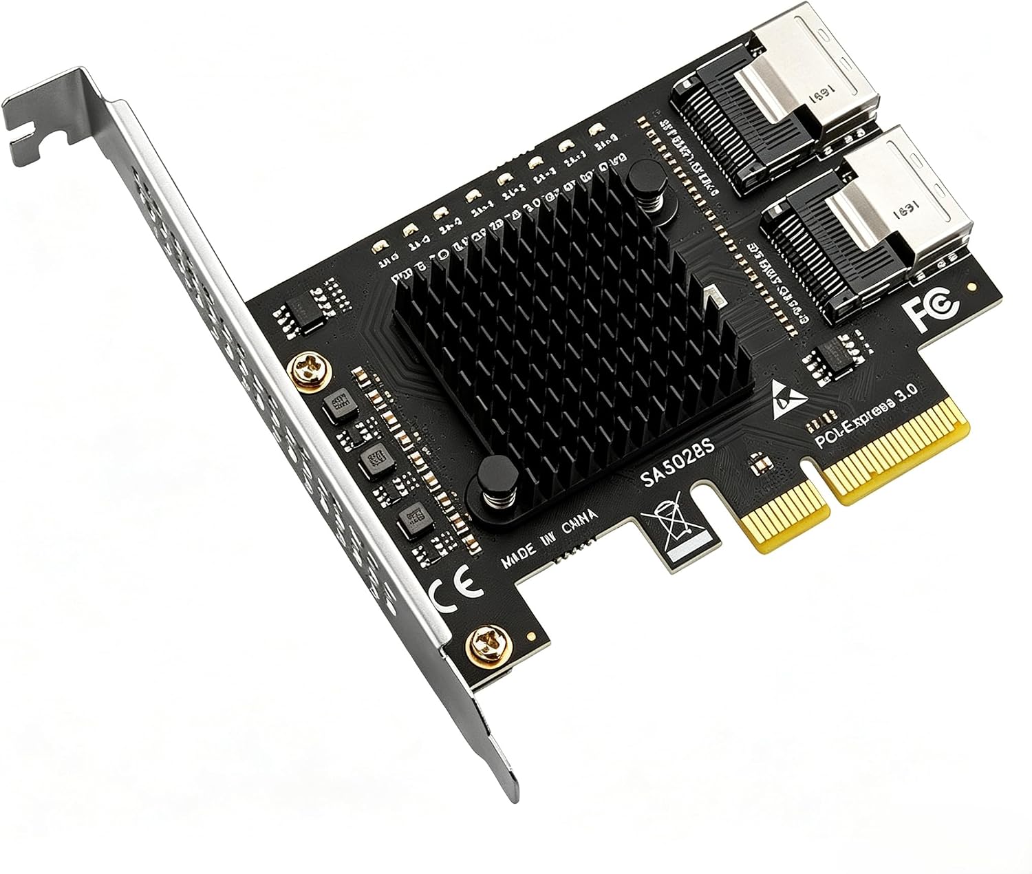 8-Port SATA PCIe Expansion Card, PCI-E to Mini SAS SFF-8087 SATA Controller